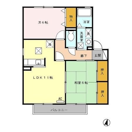 水巻駅 徒歩7分 2階の物件間取画像